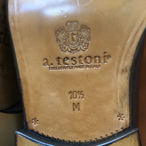 New A. Testoni Brown Leather Loafer size 10.5 main image 5